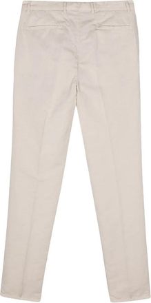 Brunello Cucinelli Linen Blend with Front Pleats Trousers - Beige