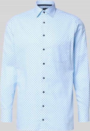 Olymp Regular Fit Businesshemd aus reiner Baumwolle mit Kentkragen in Bleu, Gr&ouml;&szlig;e 39