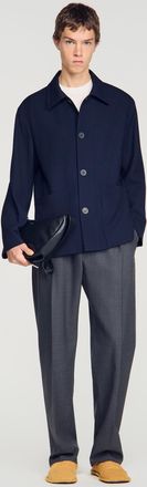 Sandro Buttoned wool worker jacket