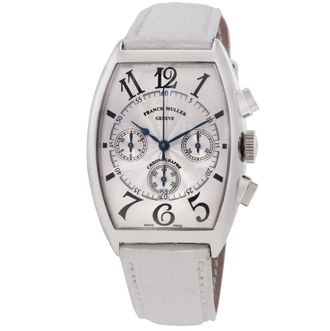 Franck Muller Cintree Curvex Chronograph Automatic Silver Dial Ladies Watch 6850 CC AT-WHT