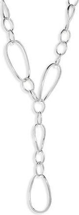 Nordstrom Rack Mixed Link Chain Y-Necklace in Silver at Nordstrom Rack