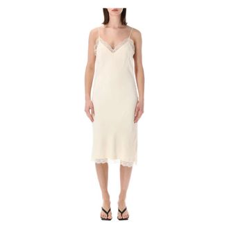R&oacute;he Midi Dresses, female, Beige, Size: XS Lace Slipdress