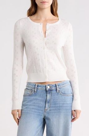 Abound Pointelle Cardigan in Ivory at Nordstrom Rack, Size X-Small