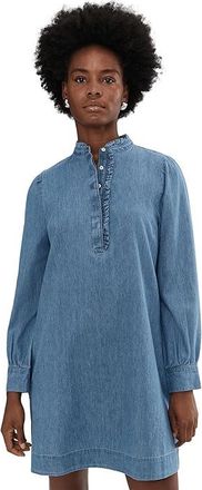 Vineyard Vines Popover Dress Womens Dress Morning Mist : SM, Cotton/Denim