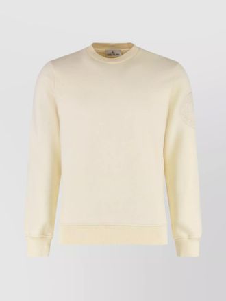Stone Island crew-neck cotton sweatshirt compass detail
