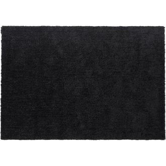 Beliani Beliani - Alfombra de pelo largo negra 160 x 230 cm rectangular moderna Demre