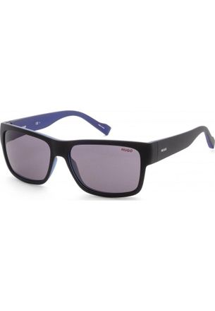 HUGO BOSS Hugo Boss Heren 58mm Matte Zwarte Blauwe Zonnebril HG0176-S-0VK-IR