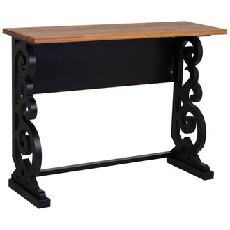 Wanderlust Deco Recibidor de madera lacado negro envejecido 106x36x79h cm