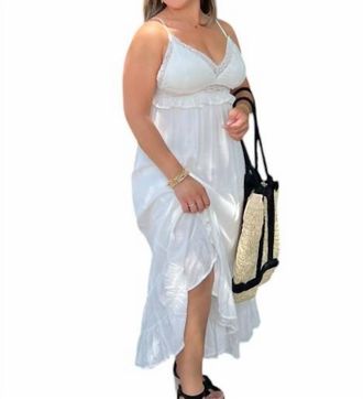 Iris Eyelet Maxi Dress In White