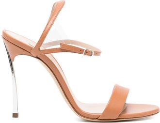 Casadei Blade V Celebrity 110mm sandals - women - Calf Leather/Calf Leather/Calf Leather - 38 1/2 - Brown