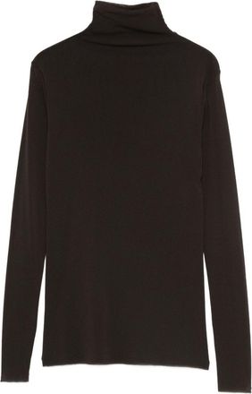 D.exterior D. Exterior Black Long-Sleeve High-Neck Sweater
