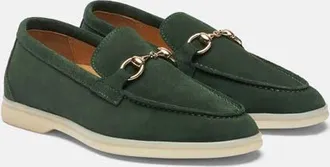 Scarosso Lilia Loafers in Green - Suede at Nordstrom, Size 39.5