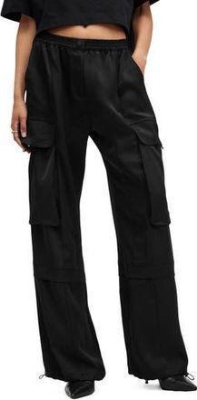 AllSaints Barbara Cargo Pants in Black at Nordstrom Rack, Size 6 Us / 10 Uk