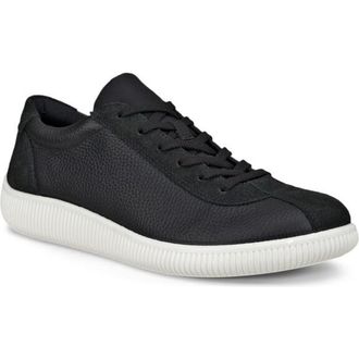 Ecco Soft Zero Sneaker in Black/White at Nordstrom Rack, Size 11-11.5Us / 42Eu