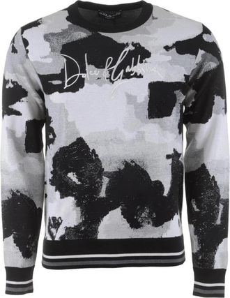Dolce & Gabbana Heren Crew Neck Pullover Sweater - Heren - Ronde hals truien - Veelkleurig - M - Truien & Vesten
