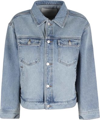 Dunst Light Blue Denim Trucker Button-Front Cotton Denim Jacket