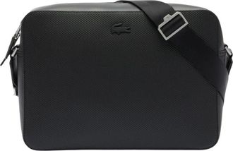 Lacoste Chantaco Crossbody Tas - Heren - Schoudertassen - Zwart - ONE Size - Leer - Tassen
