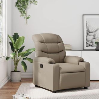 vidaXL Vidaxl - Sill&oacute;n Reclinable De Cuero Sint&eacute;tico Color Capuchino