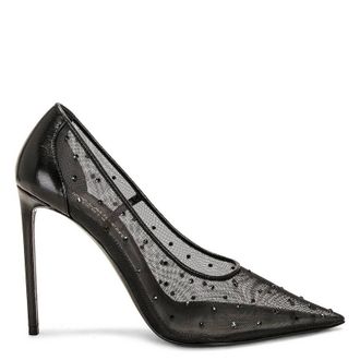 Saint Laurent Rhinestone Mesh Anja Pumps, Brand Size 40 ( US Size 10 )