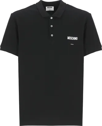 Moschino Three-Button Cotton Polo Shirt With Contrasting Logo