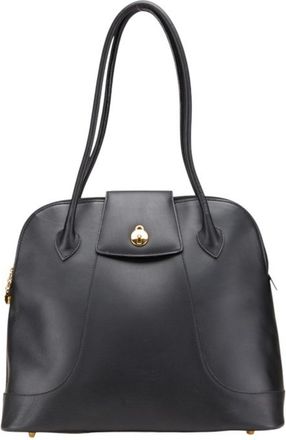 Bally Black Leather Handbag Tote Bag (Pre-Owned)