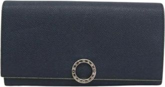 Bulgari Pre-owned Wallets, female, Blue, Size: ONE SIZE Pre-owned Long wallet (bi-fold)