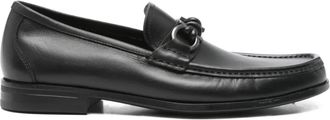 Ferragamo Mocassini con fibbia metallica - Nero