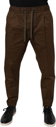Dolce & Gabbana Mens Brown Cotton Stretch Jogger Sweatpants Pants Elastane