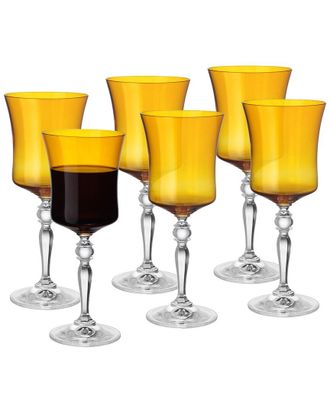 Barski Set Of 6 Stem Wine Glasses