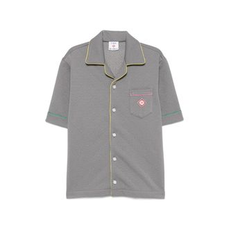 Casablanca Monogram-jacquard Contrast-trim Shirt