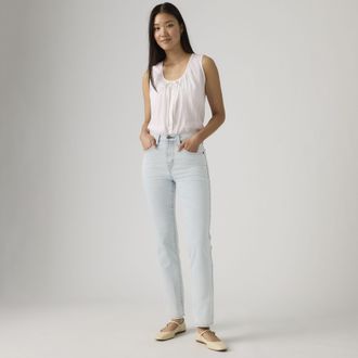 Levi's 724 High Rise Straight Jeans - Womens - 23X30 - Light Wash / Would You Be Mine