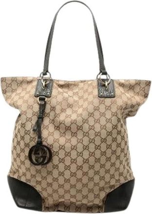 Gucci Pre-owned Tote Bags, female, Beige, Size: ONE SIZE Pre-owned Tote Bag
