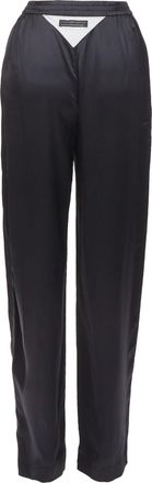 Alexander Wang silk mesh V logo lounge pants