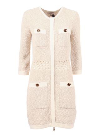 Elisabetta Franchi Textured Metallic Sheen Mini Dress
