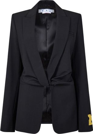Off-white Womens Off White Duchesse Regular Fit Jacket in Black - Size 8 UK