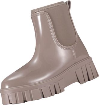 Generic Khaki Womens Comfortable Rain Boots with Waterproof Construction, Ideal for Rainy Days and Outdoor Activities