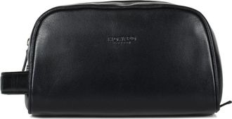 Howard London Kieran Washbag - Heren - Toilettassen - Zwart - ONE Size - Leer - Tassen