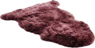 Infinity Leather Genuine Burgundy Sheepskin Natural Silky Soft Fluffy Real Wool Rug