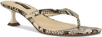 Nine West Cruise Kitten Heel Flip Flop in Light Natural at Nordstrom, Size 6.5