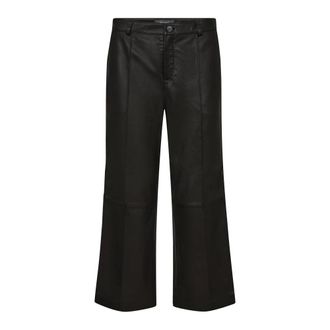 Mos Mosh MOS Mosh, Dames, Broeken, Zwart, Maat: 2XS Leer