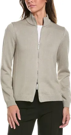 Lafayette 148 New York Fitted Silk-Blend Bomber Jacket