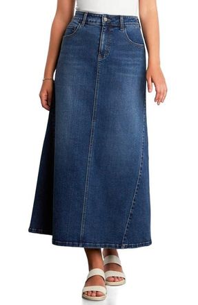 Wash Lab Denim Denim Maxi Skirt in Shark Blue at Nordstrom, Size 27