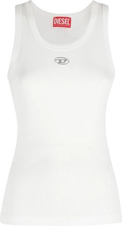 Diesel T-Anki-Od - Dames - Tops zonder mouwen - Wit - XS - Katoen - Tops