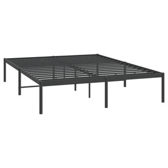 Berkfield Home Metal Bed Frame Black 160x200 cm