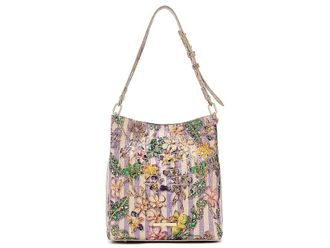 Brahmin Celina Shoulder Womens Handbags Pinstripe Petals, Leather