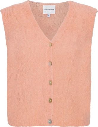 Americandreams Telma Vest - Dames - Vesten - Oranje - S - Wol - Truien & Vesten