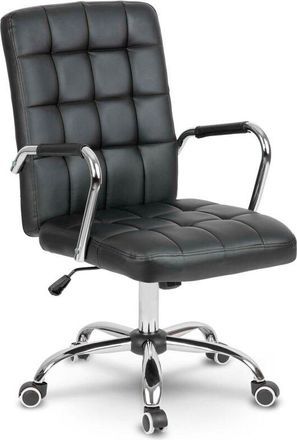 OEM Silla De Oficina Benton De Cuero Negro