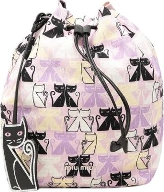 Miu Miu Pre-owned Canvas Pouch - Dames - Pre-owned - Veelkleurig - Maat: ONE Size