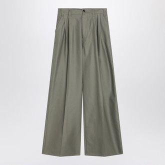 Maison Margiela Leger groen katoenen wijde pijpen broek