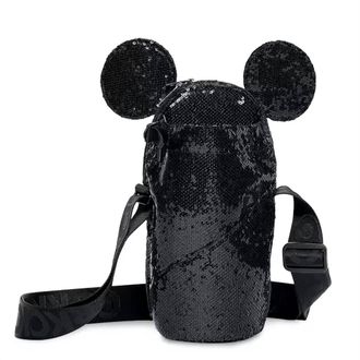 Corkcicle Womens Sling Mickey Mouse Bag In Black Sequin